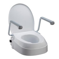 RAISED TOILET SEAT WITH ARMRESTS - InterAktiv Health