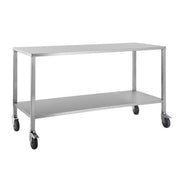 Stainless Steel Trolley 80cm wide -Flat Top with shelf - InterAktiv Health