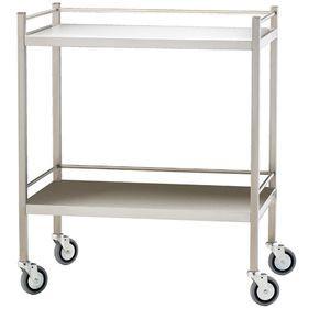 Stainless Steel Trolley 80cm Wide -No Drawers - InterAktiv Health