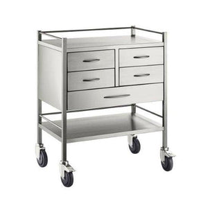 Stainless Steel 5 Drawer Trolley