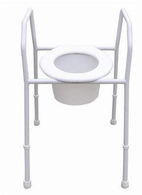 STEEL OVER TOILET AID, WITH SEAT AND SPLASHGUARD - InterAktiv Health