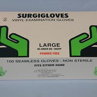 Surgiglove Powder Free Vinyl Disposable Gloves-1000/Carton - InterAktiv Health