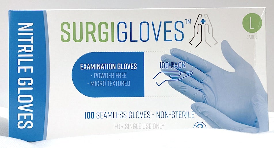 Surgigloves Nitrile Examination Gloves-1000/carton - InterAktiv Health