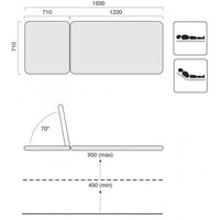 SX GP Examination Table - Two Section - InterAktiv Health