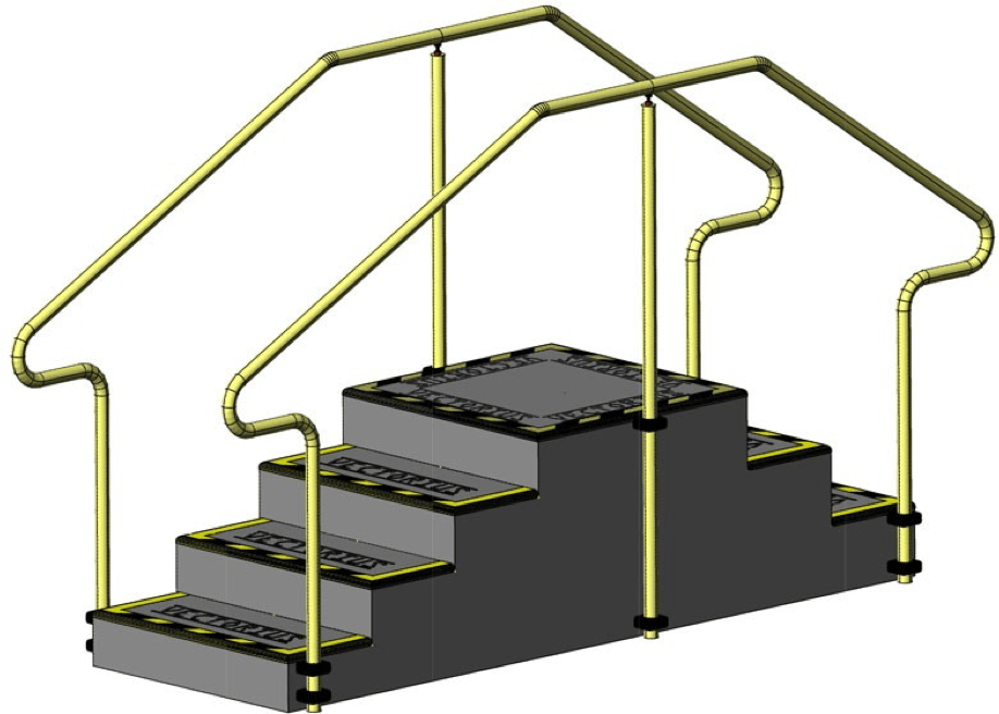 Vectorius Exercise Stairs- 4 Steps up and 4 Steps down - InterAktiv Health