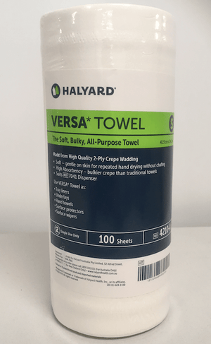 Versa Towel 4210 Halyard-Small 24.5 x 41.5cm -Carton 16 - InterAktiv Health